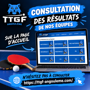 Les résultats de nos équipes sont désormais en ligne !