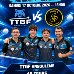 Lire la suite à propos de l’article Nationale 1 – L&rsquo;avant Match : TTGF contre Tours le 17 octobre 2026