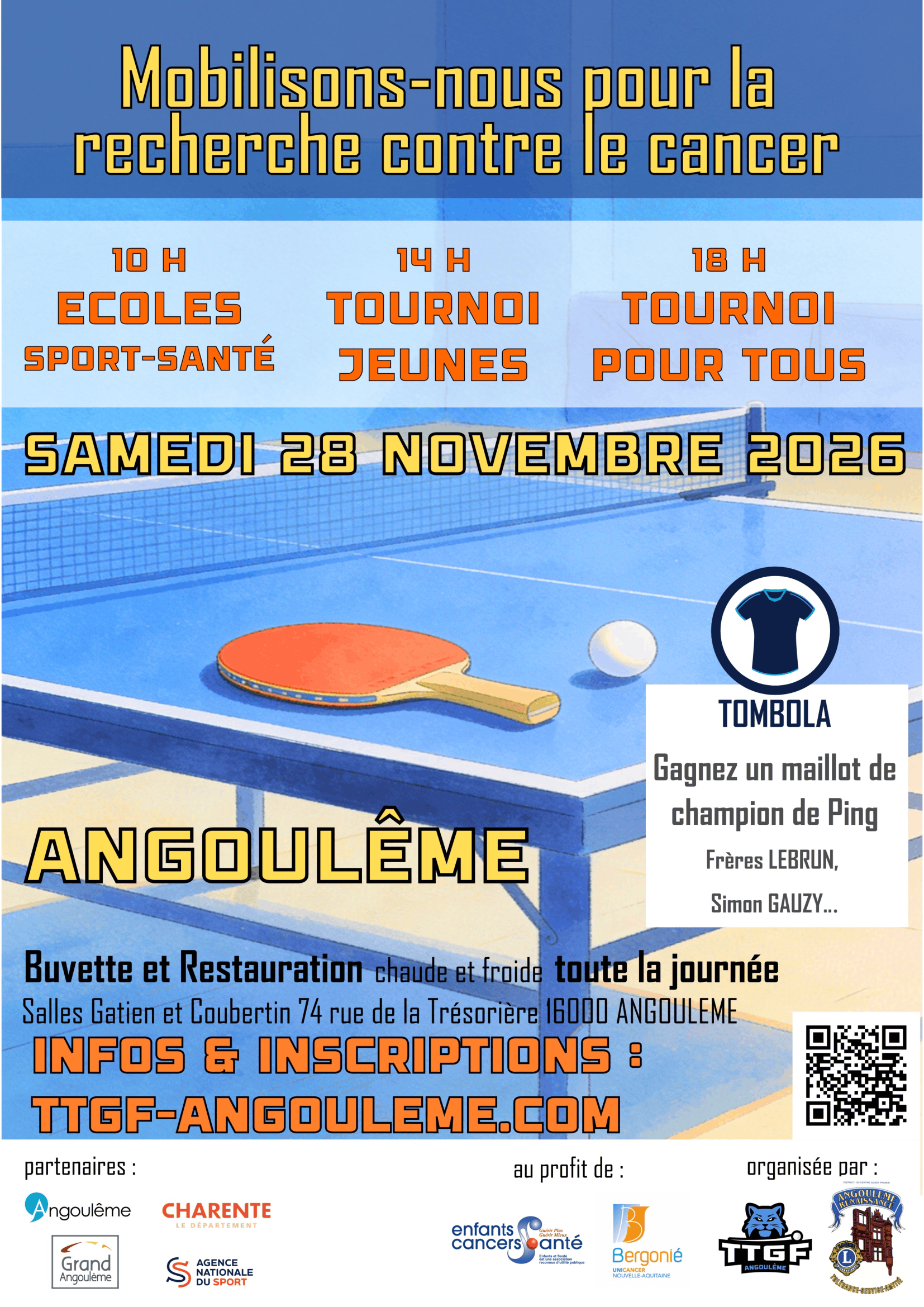 Vous consultez actuellement Journée Ping Caritative samedi 28 Novembre 2026